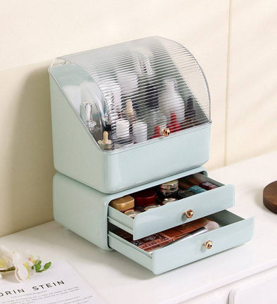 Large Capacity Waterproof & Dustproof Cosmetics Storage Box with Drawers